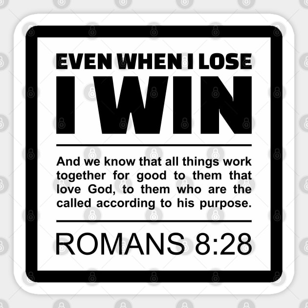 Romans 8:28 - Love of God - Bible Scripture Sticker by Vector-Artist